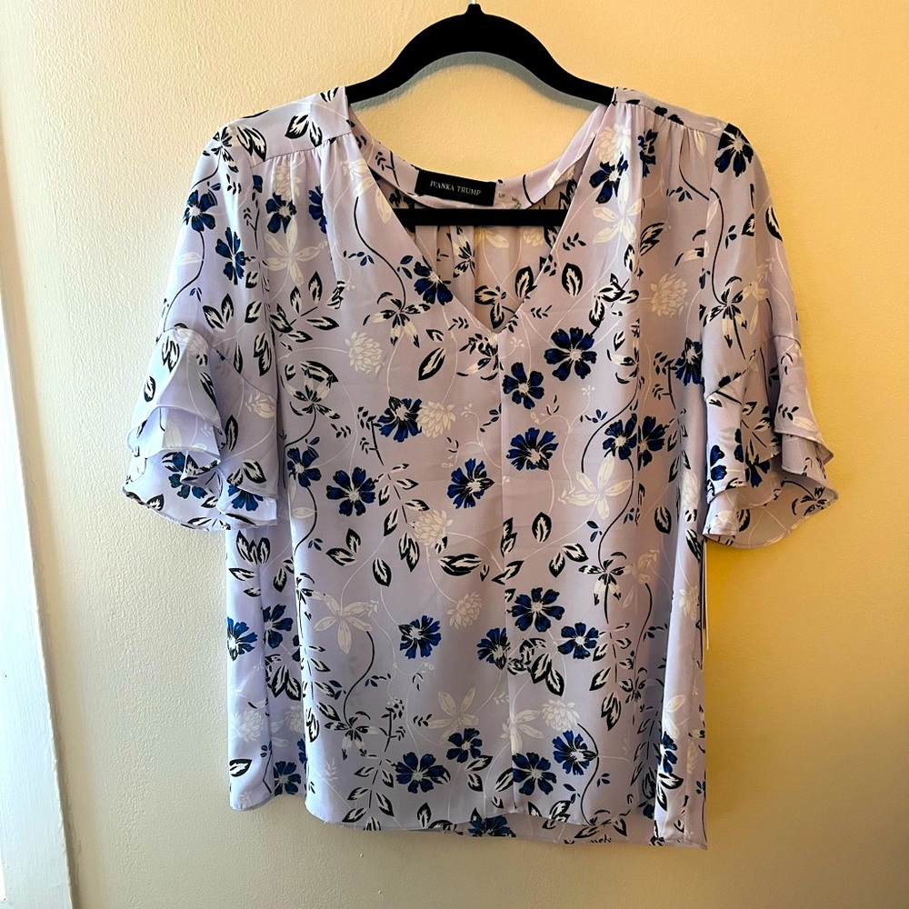 Ivanka Trump short sleeved blouse size small
